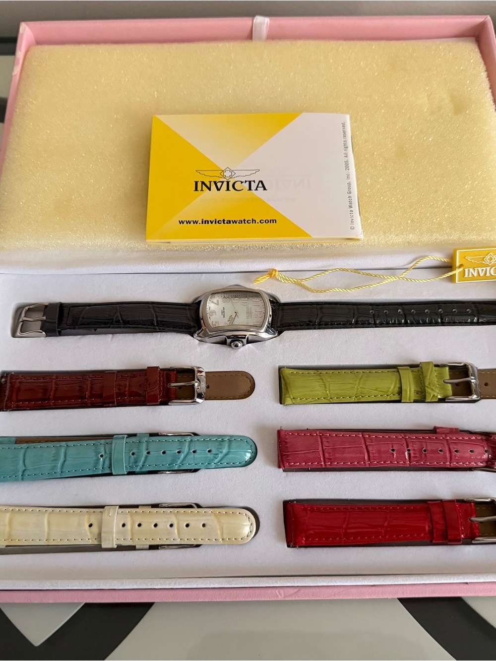 Invicta Pink pouch Women's Watch set